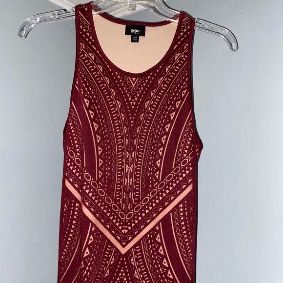 Maroon Halter Bodycon Dress - Picture 2 of 7